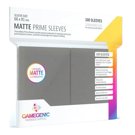 Gamegenic - Grey Matte Prime Sleeves (100)