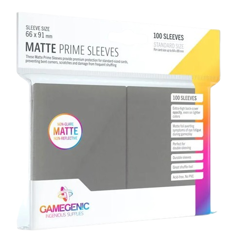 Gamegenic - Grey Matte Prime Sleeves (100)