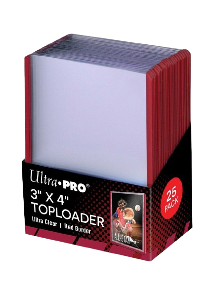 Ultra Pro - 3 x 4 Red Border Toploader (25)