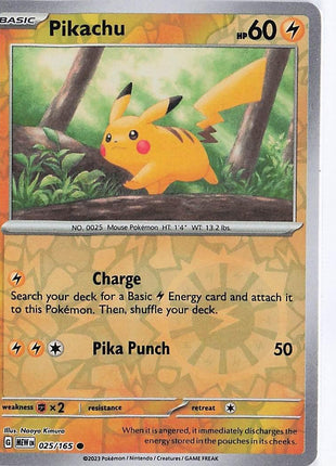 Pikachu 025/165 (RH)