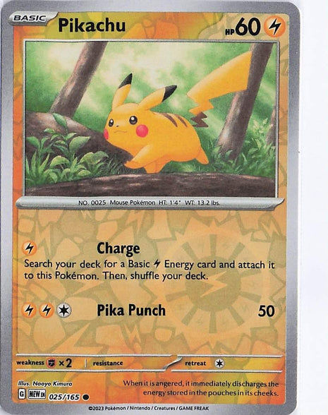 Pikachu 025/165 (RH)