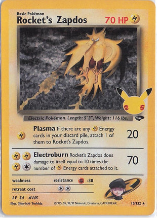 Rocket’s Zapdos 15/132 (H)(S)