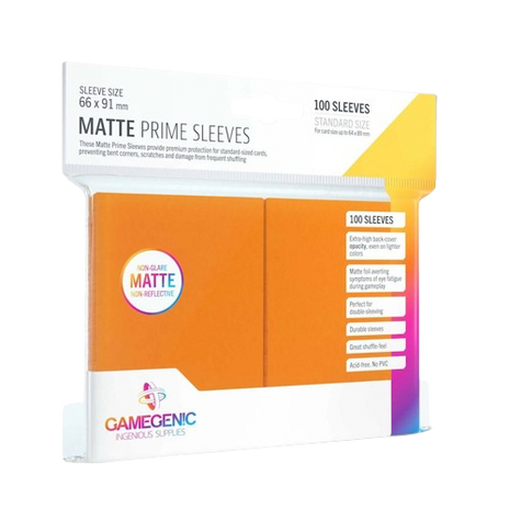 Gamegenic - Orange Matte Prime Sleeves (100)