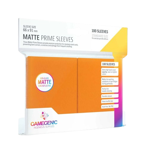Gamegenic - Orange Matte Prime Sleeves (100)