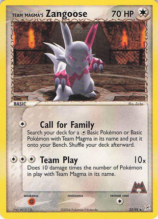 Team Magma’s Zangoose 23/95