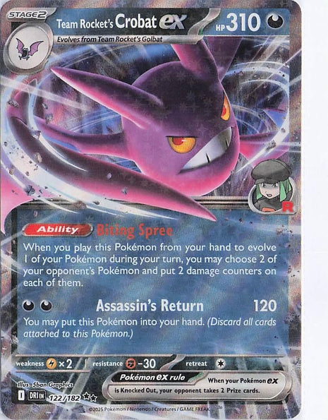 Team Rocket's Crobat ex 122/182