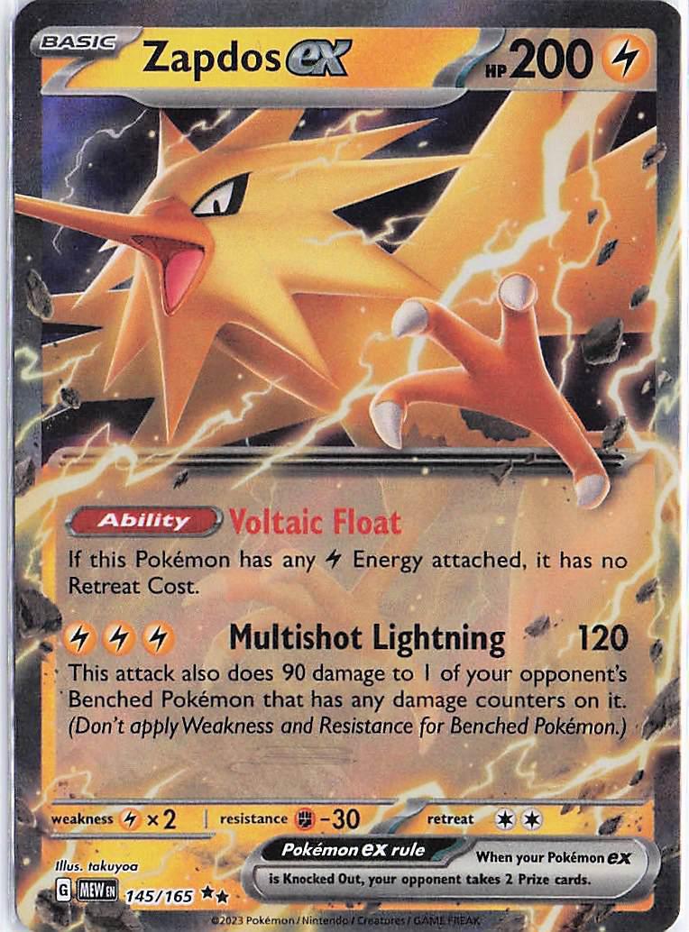 Zapdos ex 145/165
