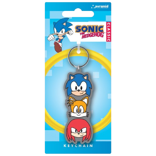 Sonic The Hedgehog - Trio Stack Rubber Keyring