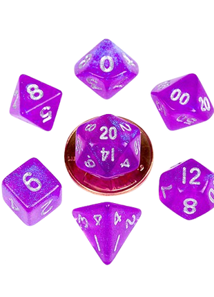 FanRoll - Stardust Purple Mini Poly Dice Set