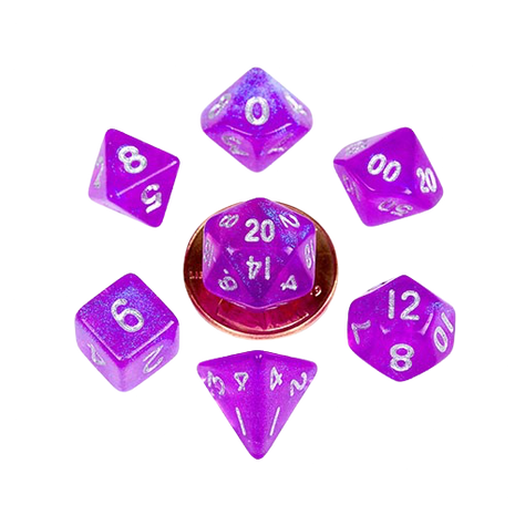 FanRoll - Stardust Purple Mini Poly Dice Set