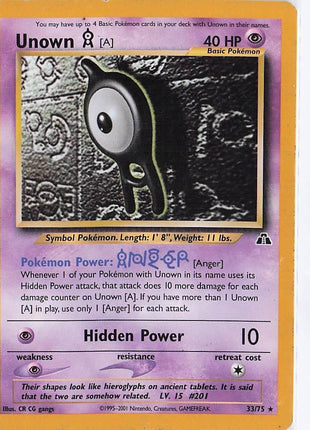 Unown A 33/75