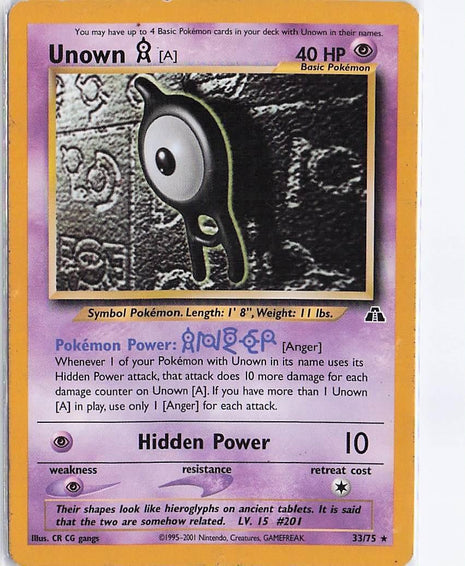 Unown A 33/75
