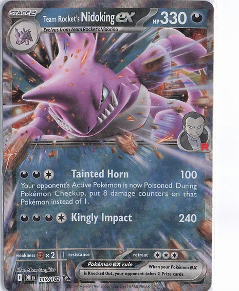 Team Rocket’s Nidoking ex 119/182