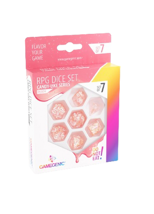 Gamegenic - Peach Candy-Like Series RPG Dice Set