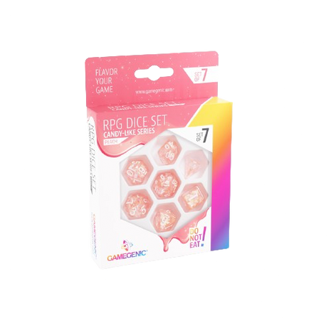 Gamegenic - Peach Candy-Like Series RPG Dice Set