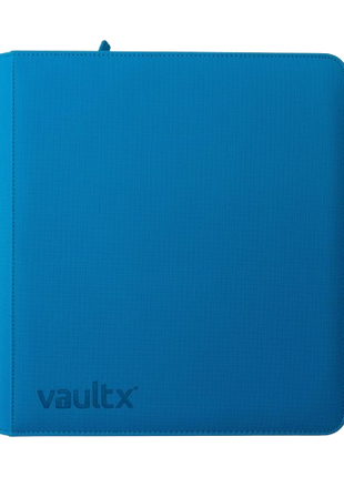 Vault X - Neon Blue 12 Pocket Zip Binder