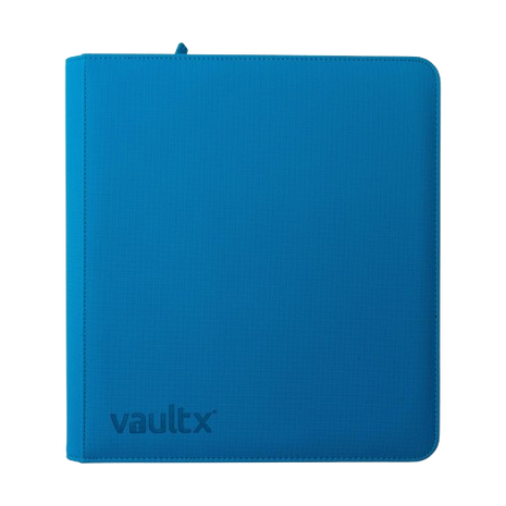 Vault X - Neon Blue 12 Pocket Zip Binder
