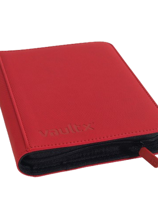 Vault X - Red 4 Pocket Zip Binder