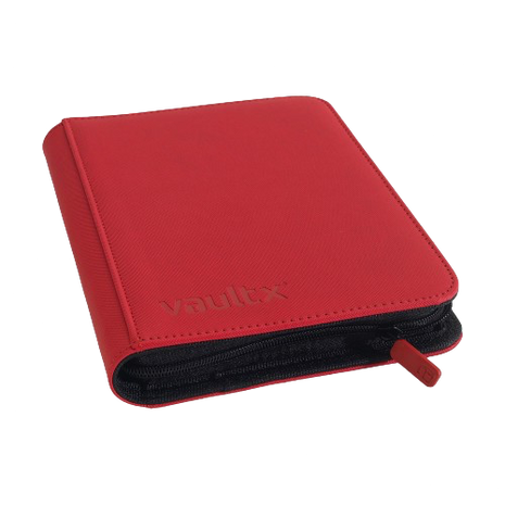 Vault X - Red 4 Pocket Zip Binder