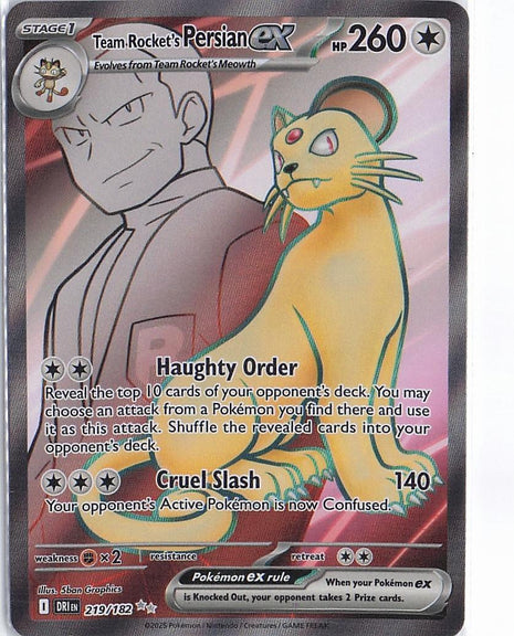 Team Rocket's Persian ex 219/182