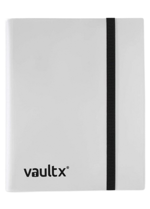 Vault X - White 9 Pocket Strap Binder