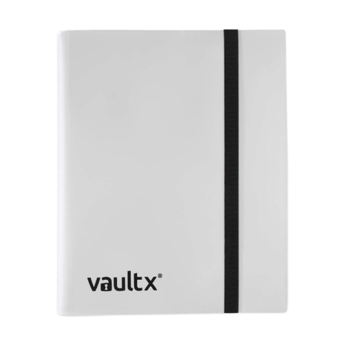 Vault X - White 9 Pocket Strap Binder