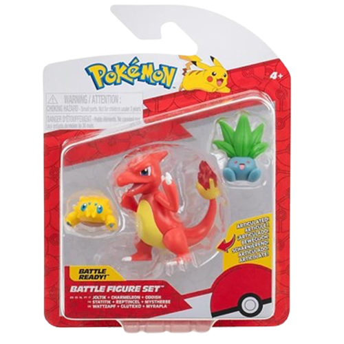 Pokemon - Joltik, Charmeleon & Oddish Battle Figure Set