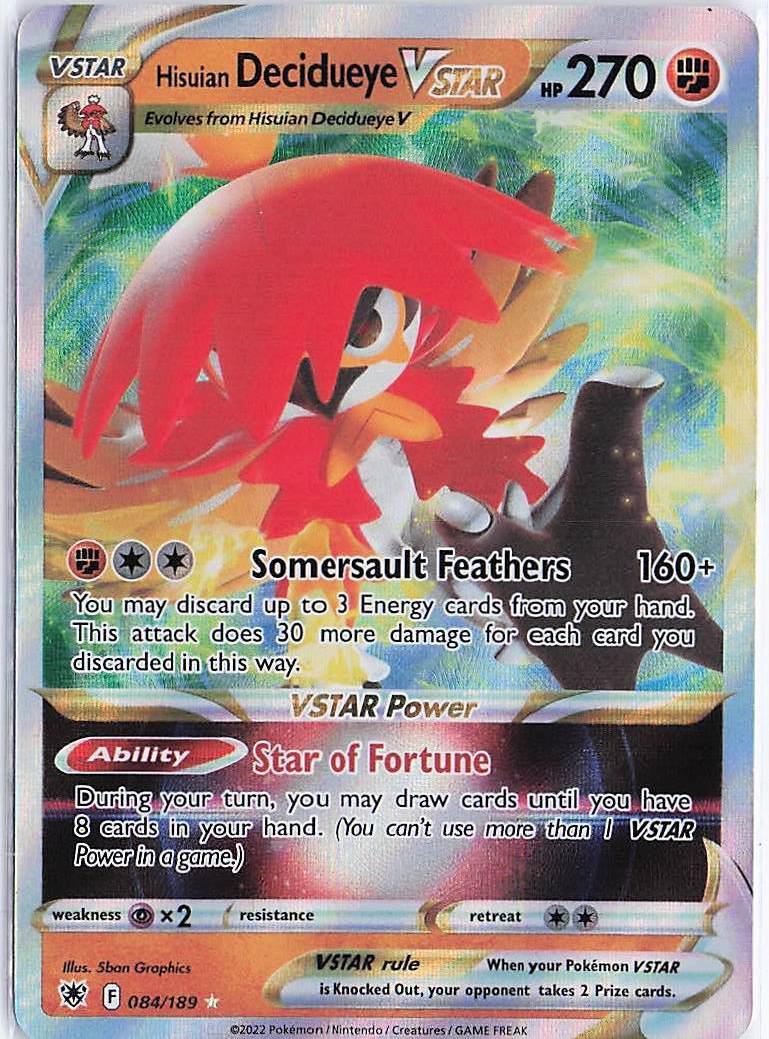 Hisuian Decidueye VSTAR 084/189
