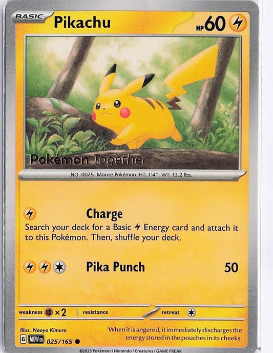 Pikachu 025/165 (Pokemon Together)