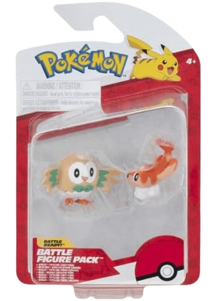 Pokemon - Rowlet & Tatsugiri Battle Figure Set