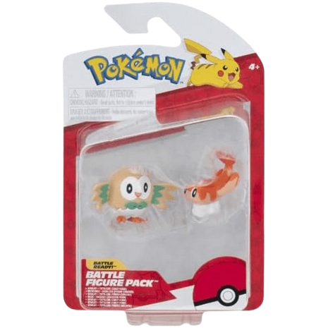 Pokemon - Rowlet & Tatsugiri Battle Figure Set