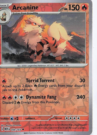 Arcanine 059/165 (RH)