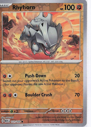 Rhyhorn 111/165 (RH)