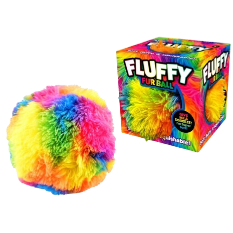 Fluffy Fur Ball - Jumbo 18cm Squishy in Box
