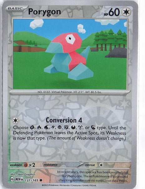 Porygon 137/165 (RH)