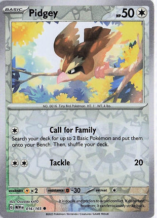 Pidgey 016/165 (RH)