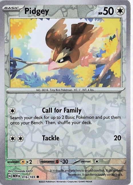 Pidgey 016/165 (RH)