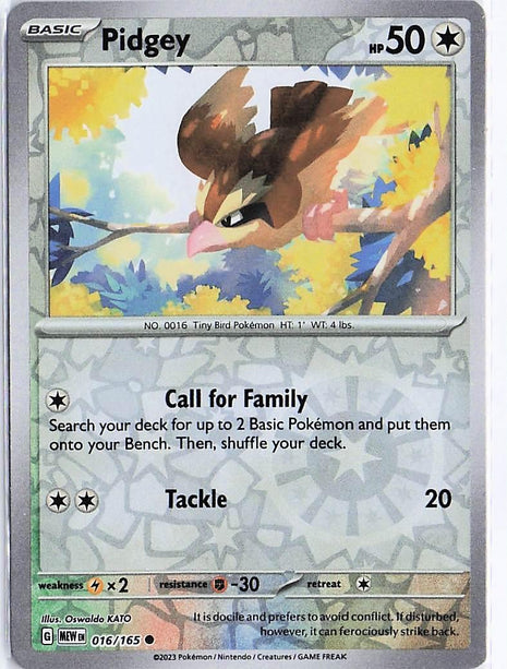Pidgey 016/165 (RH)