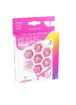Gamegenic - Raspberry Candy-Like Series RPG Dice Set