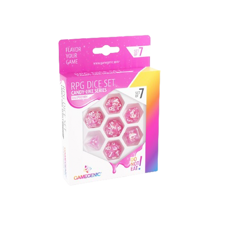 Gamegenic - Raspberry Candy-Like Series RPG Dice Set