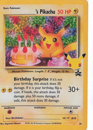 Birthday Pikachu Promo 24 (S)