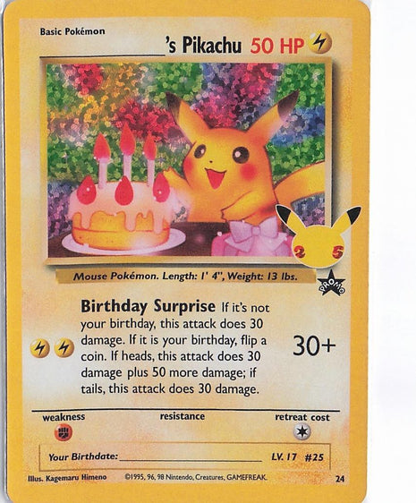 Birthday Pikachu Promo 24 (S)