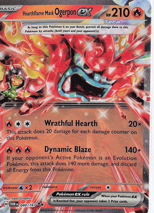 Hearthflame Mask Ogerpon ex 040/167