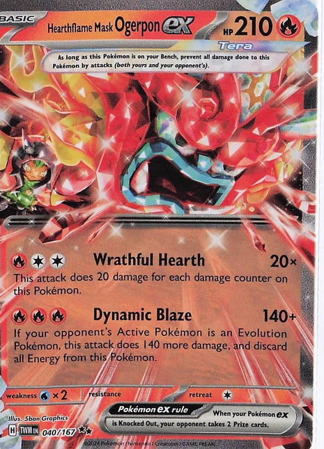Hearthflame Mask Ogerpon ex 040/167