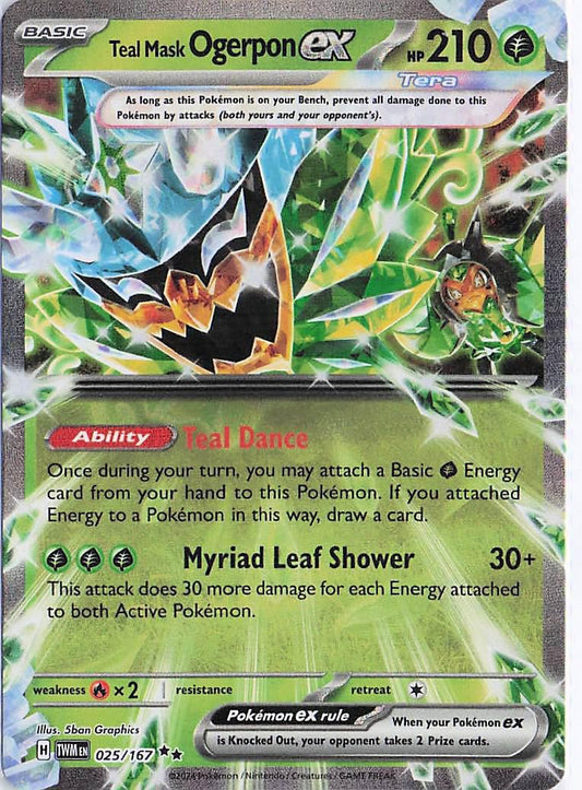 Teal Mask Ogerpon ex 025/167