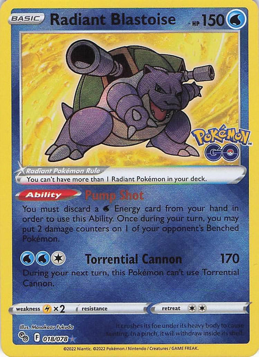 Radiant Blastoise 018/078