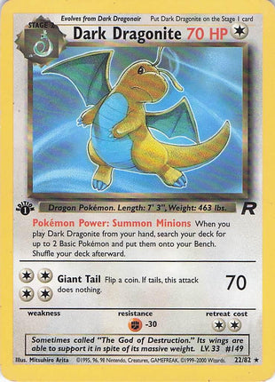 Dark Dragonite 22/82 (1st)