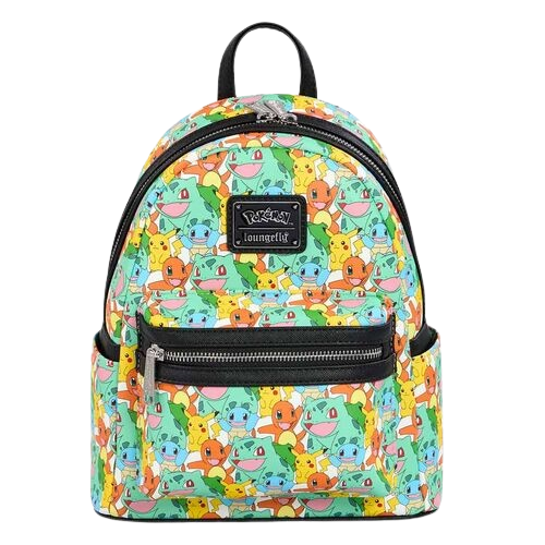 Loungefly - Pikachu & Starters AOP Mini Backpack