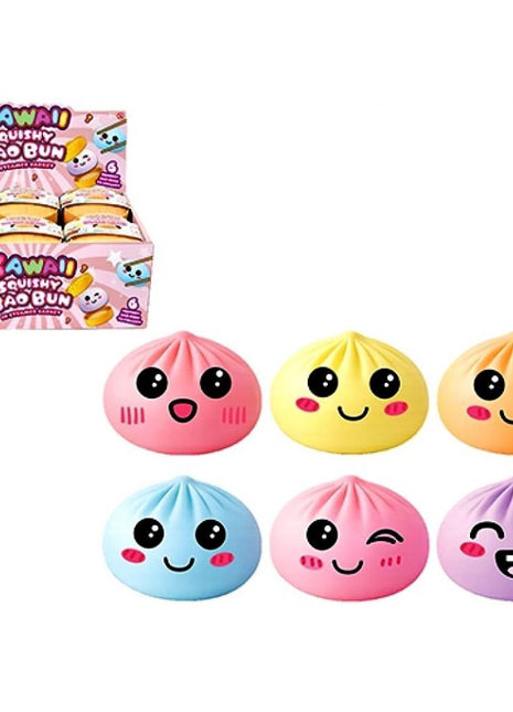 Kawaii Squishy Bao Bun - Maltose Pastel Squishy in Basket