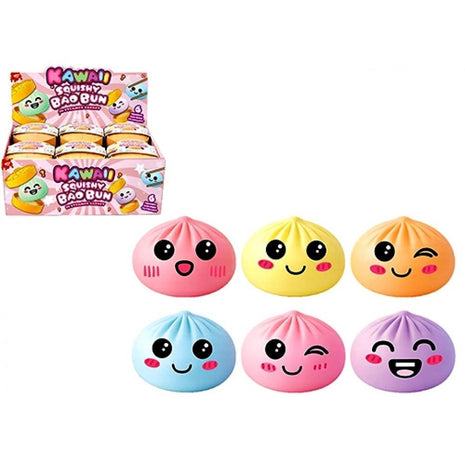 Kawaii Squishy Bao Bun - Maltose Pastel Squishy in Basket